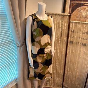 Nine West Black and Brown Sheath Midi Dress